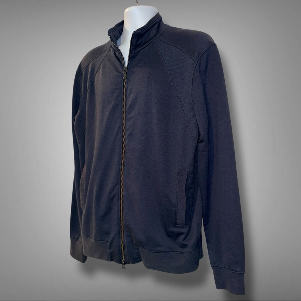 Banana Republic Men’s Full-Zip Jacket | Navy Blue Stretch Track Style | Size L